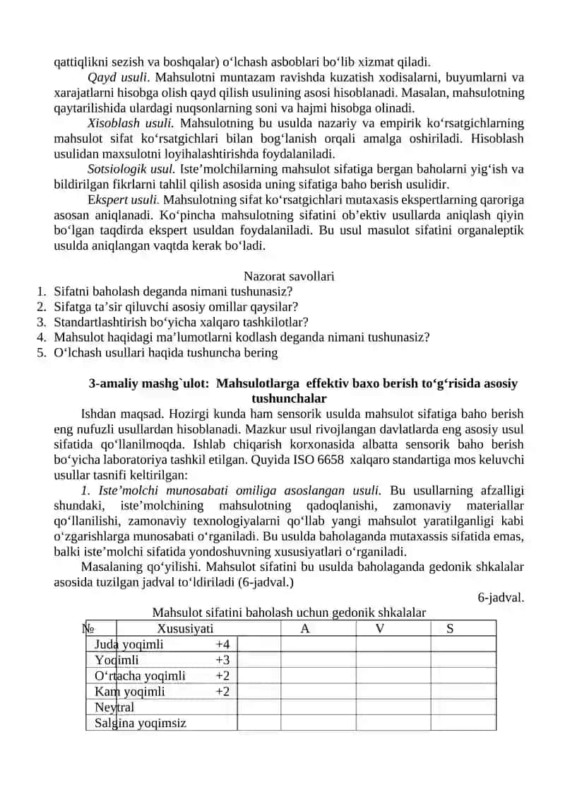 Qishloq xo‘jaligi mahsuloti sifati 4