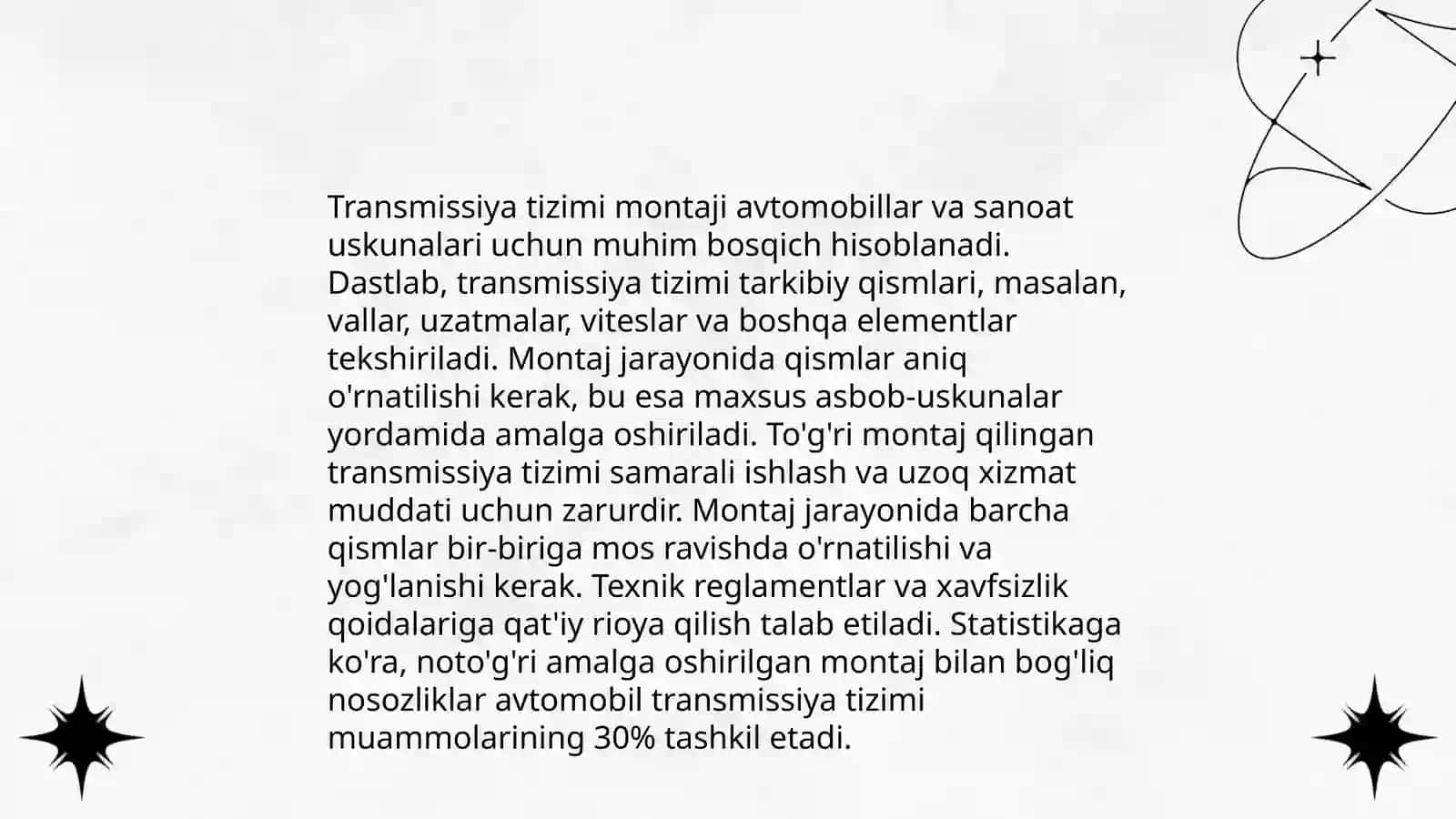 Avtomobilni yig'ish texnologiyasi 4