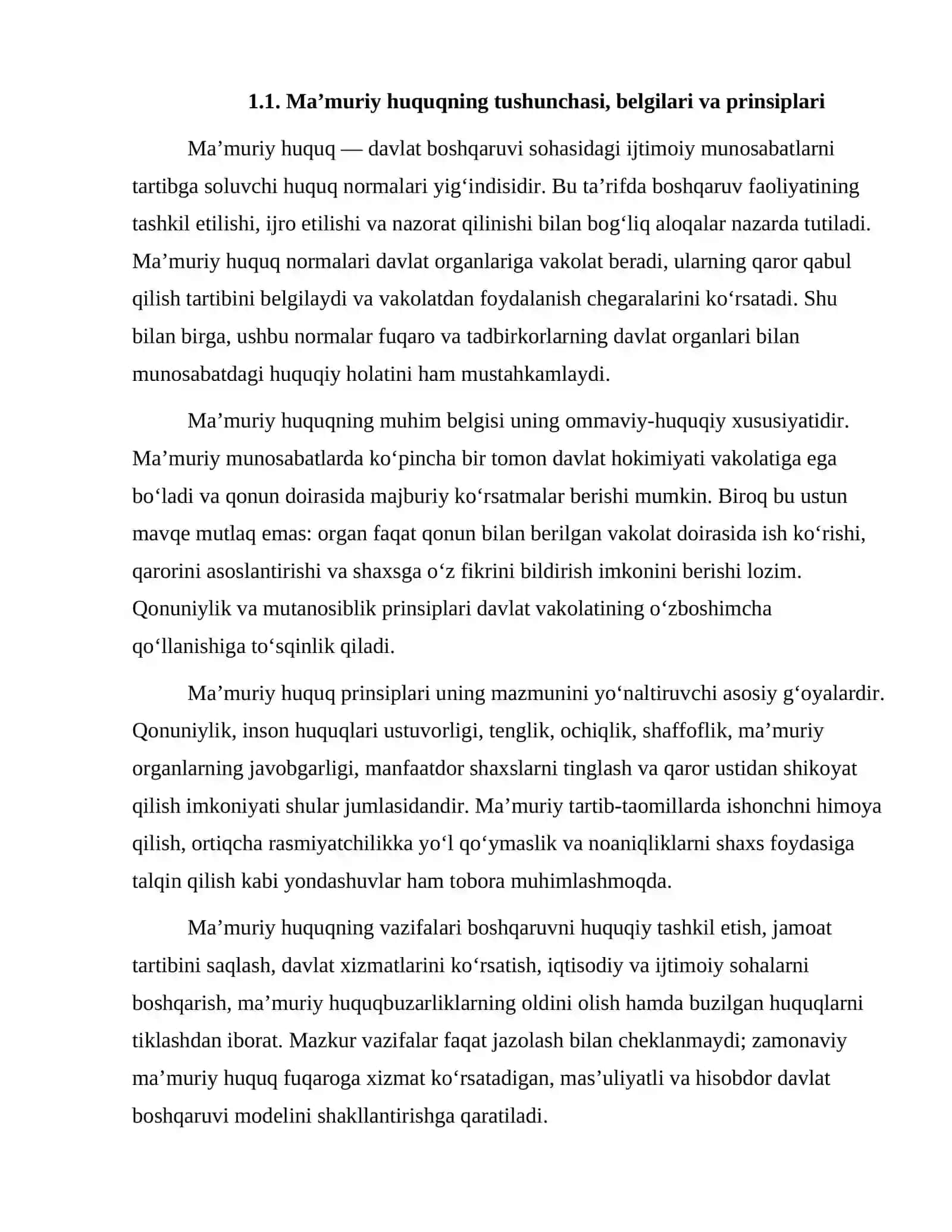 MA'MURIY HUQUQ FANIDAN REFERAT 4