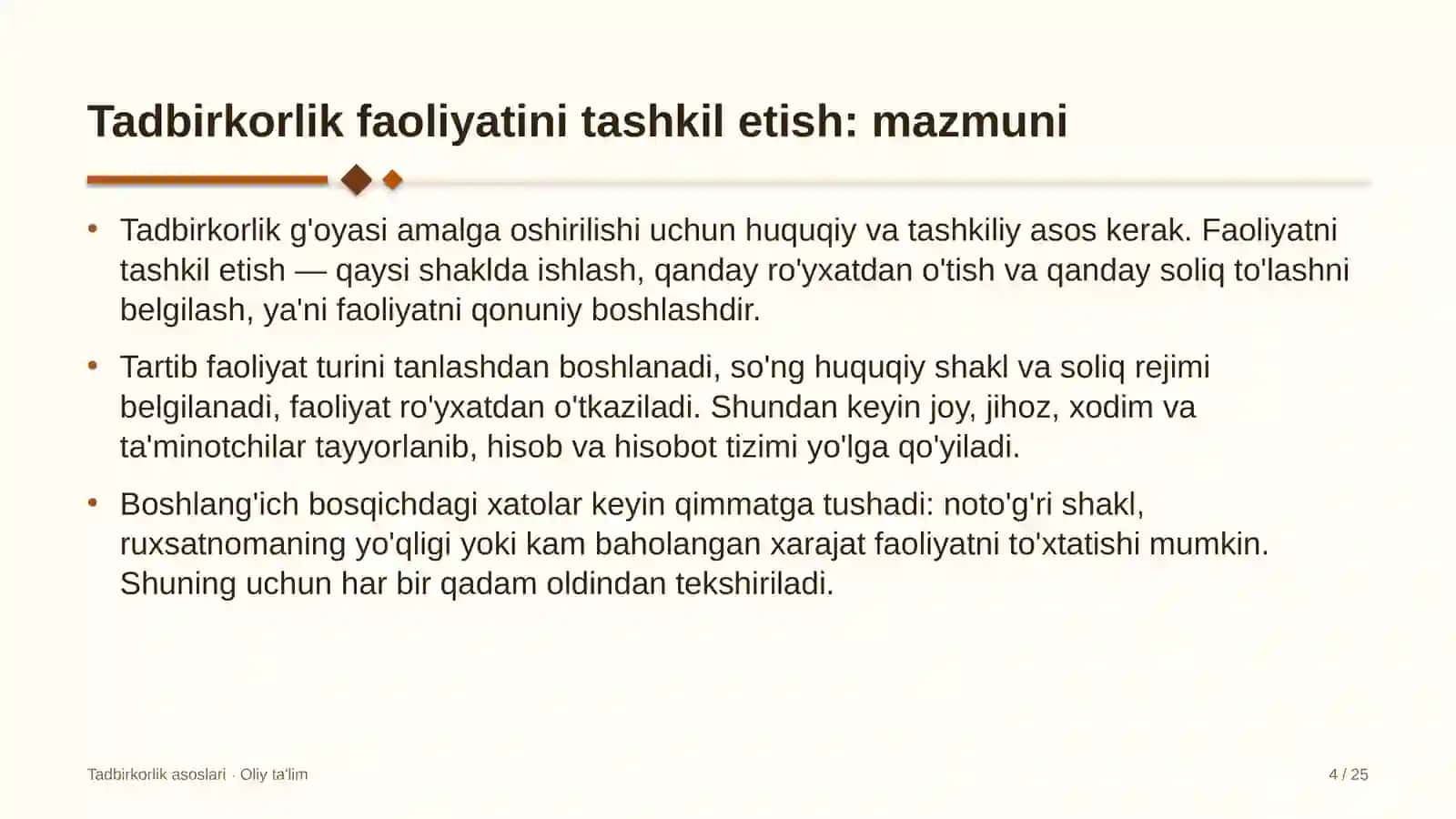 Burg'ulash korxonalarida tadbirkorlik faoliyatini tashkil etish 4