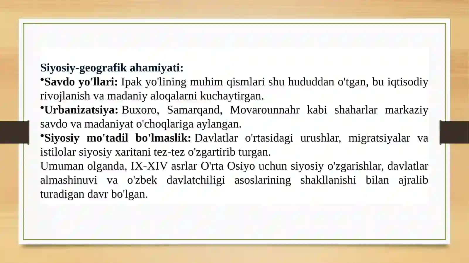 IX-XIVasrlar O’rtaosiyotarixygeografiyasi 4
