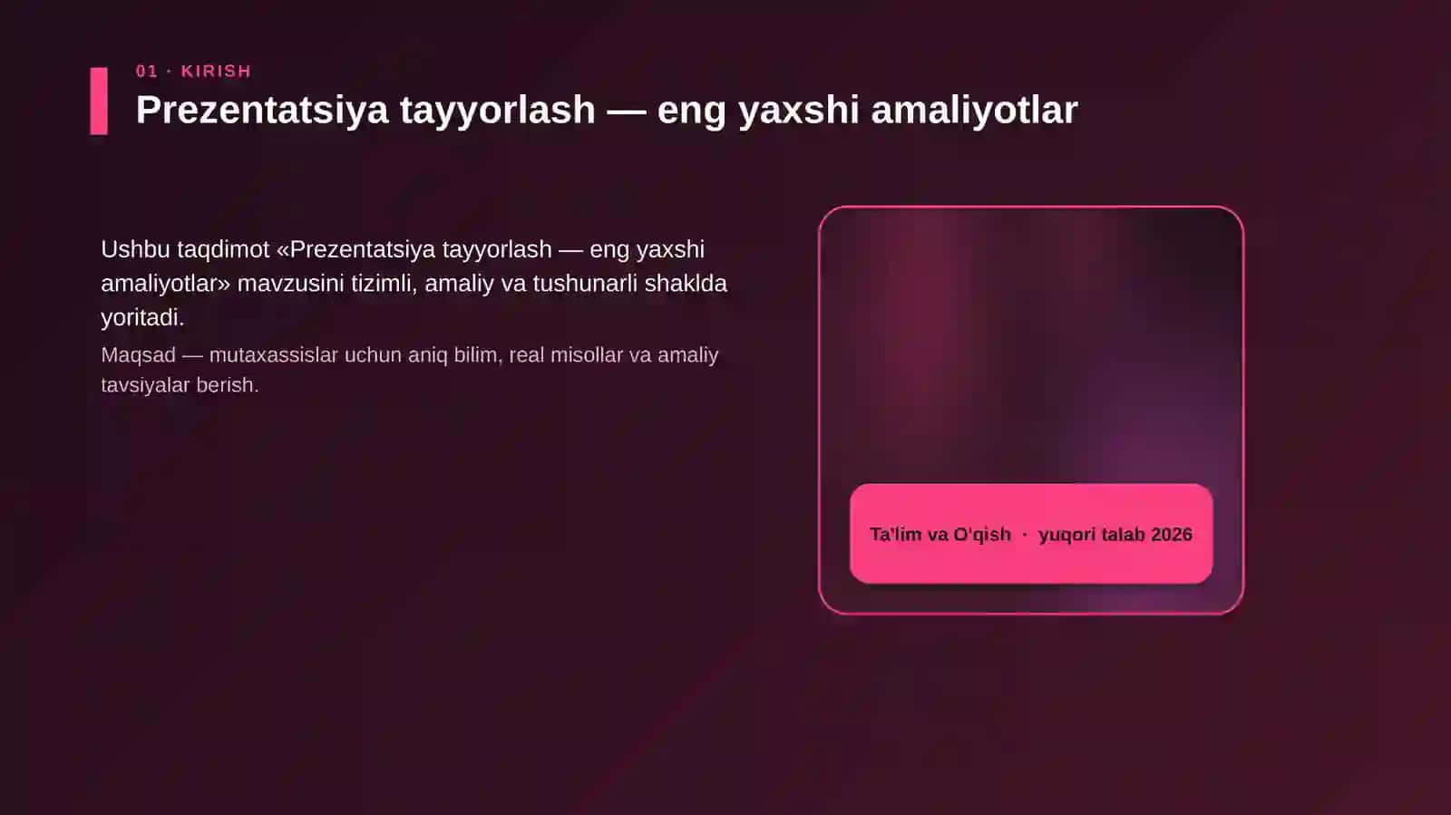 Prezentatsiya tayyorlash — eng yaxshi amaliyotlar 4