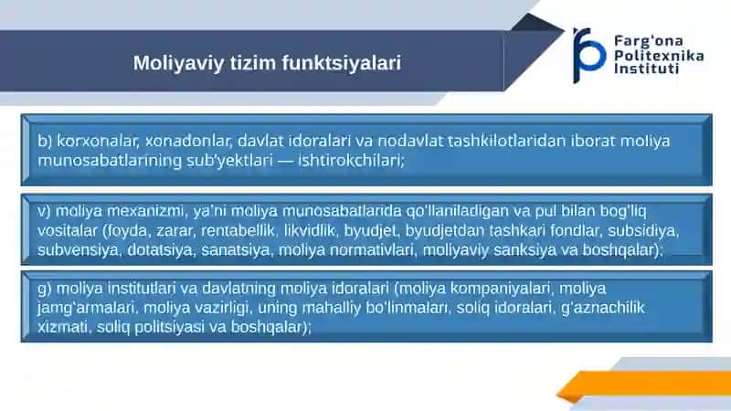 Moliyaviy tizim funktsiyalari va ularning evolyutsiyasi 4