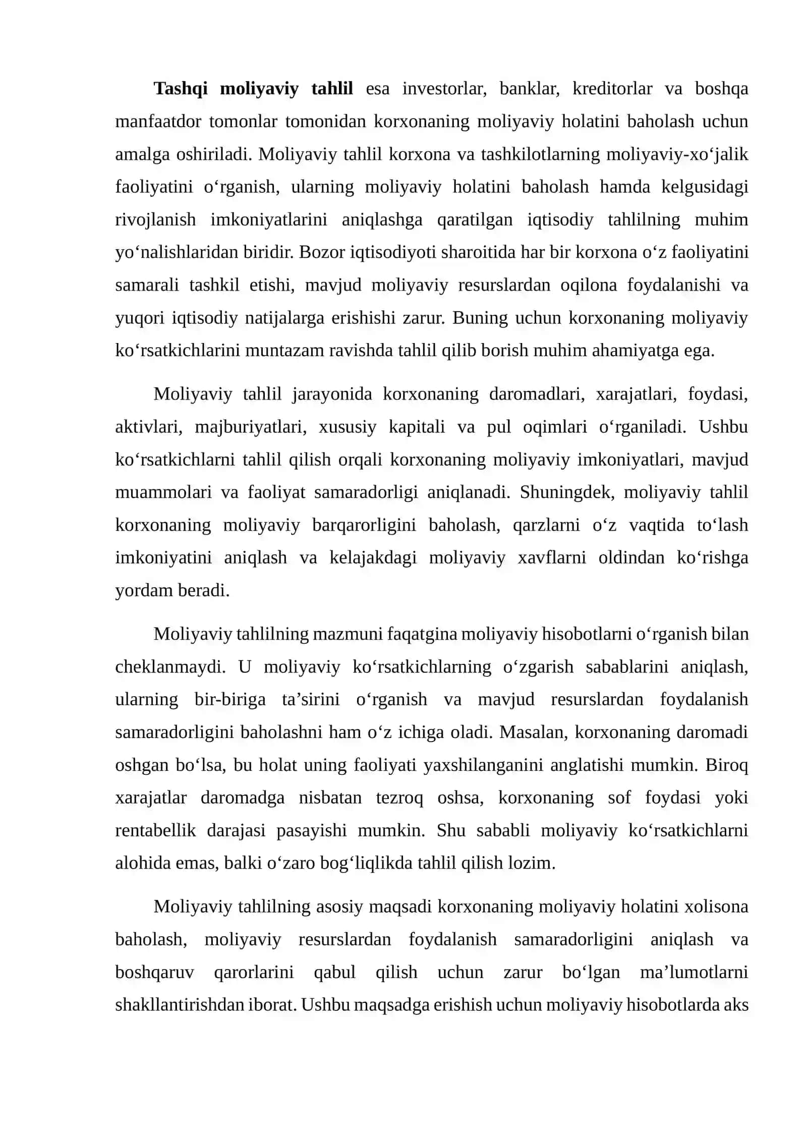 MOLIYAVIY TAHLIL QILISHNING USULLARI 4