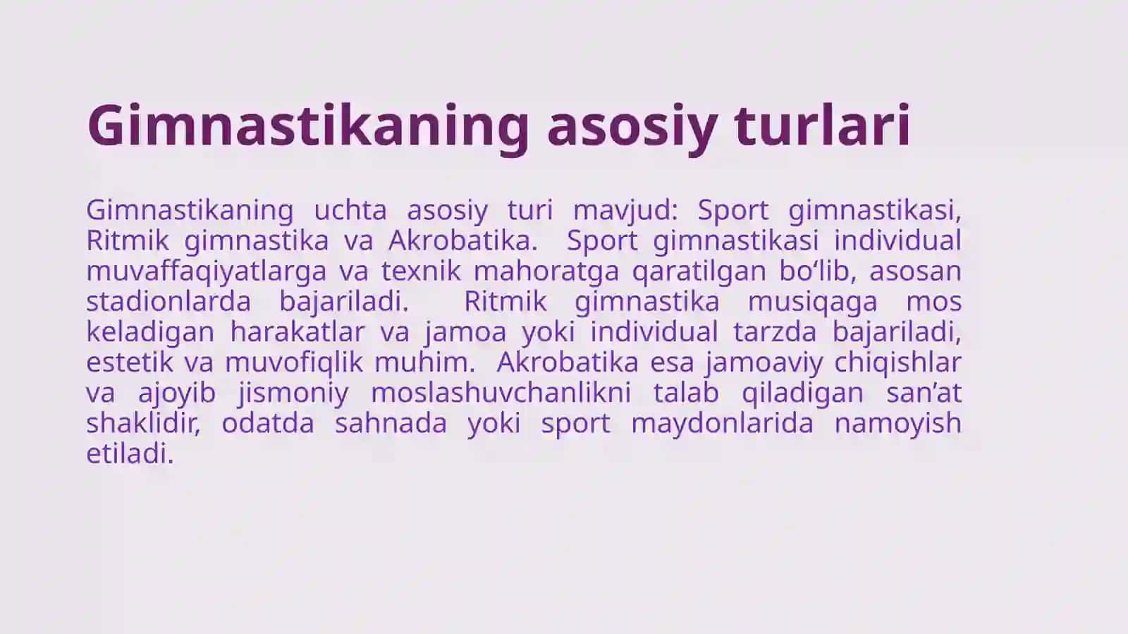Oʻzbekiston jismoniy tarbiya tizimida gimnastikaning oʻrni va ahamiyati 4