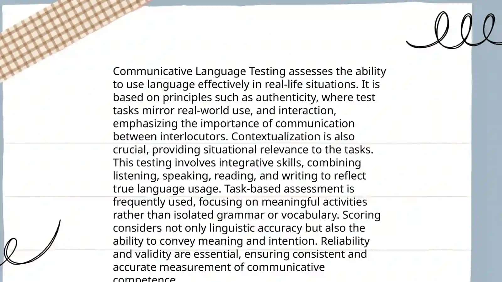 Cammunicative Language Testing 4