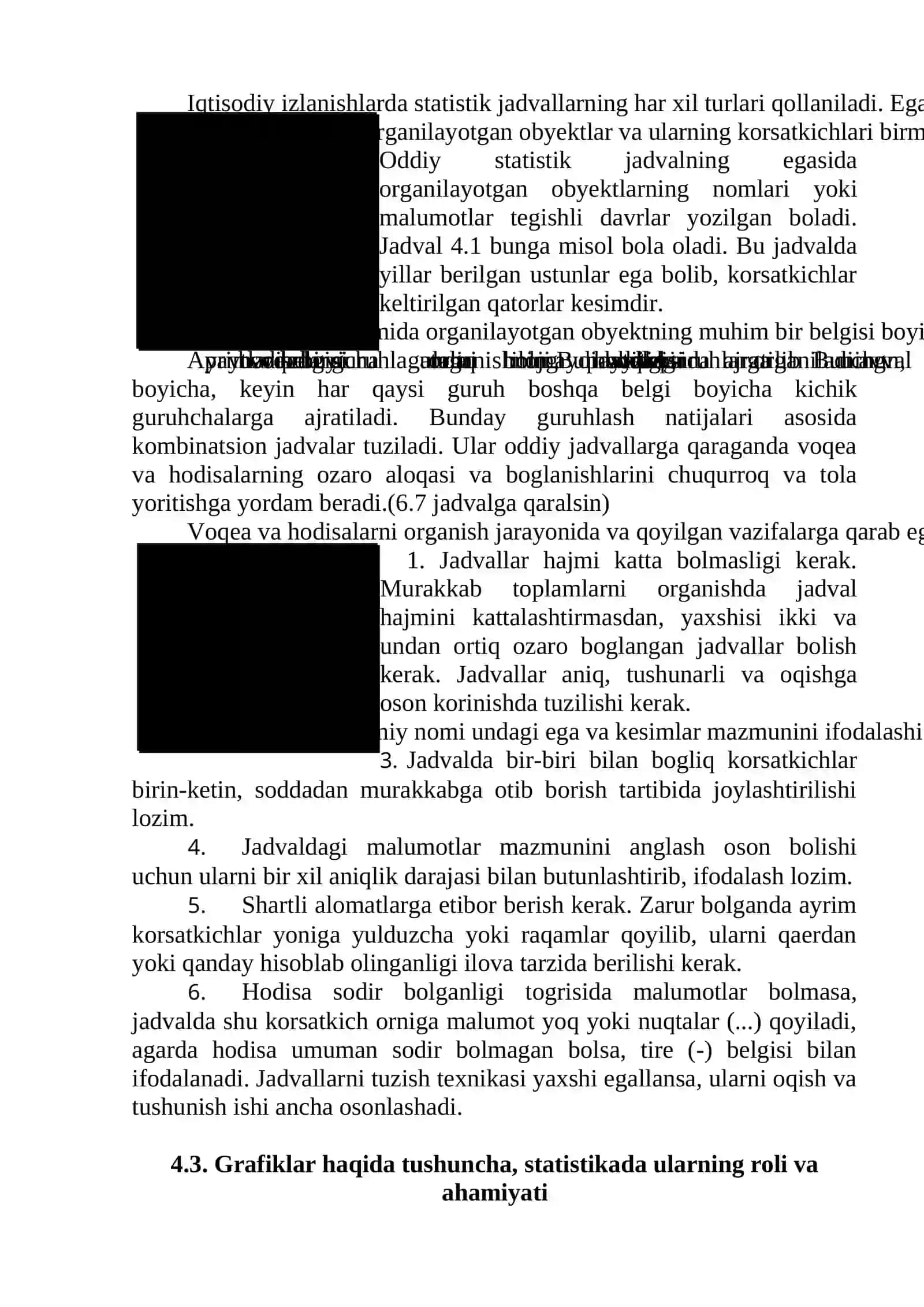 Statistik malumotlarni taqdim etish usullari. Jadvallar va grafiklar 4