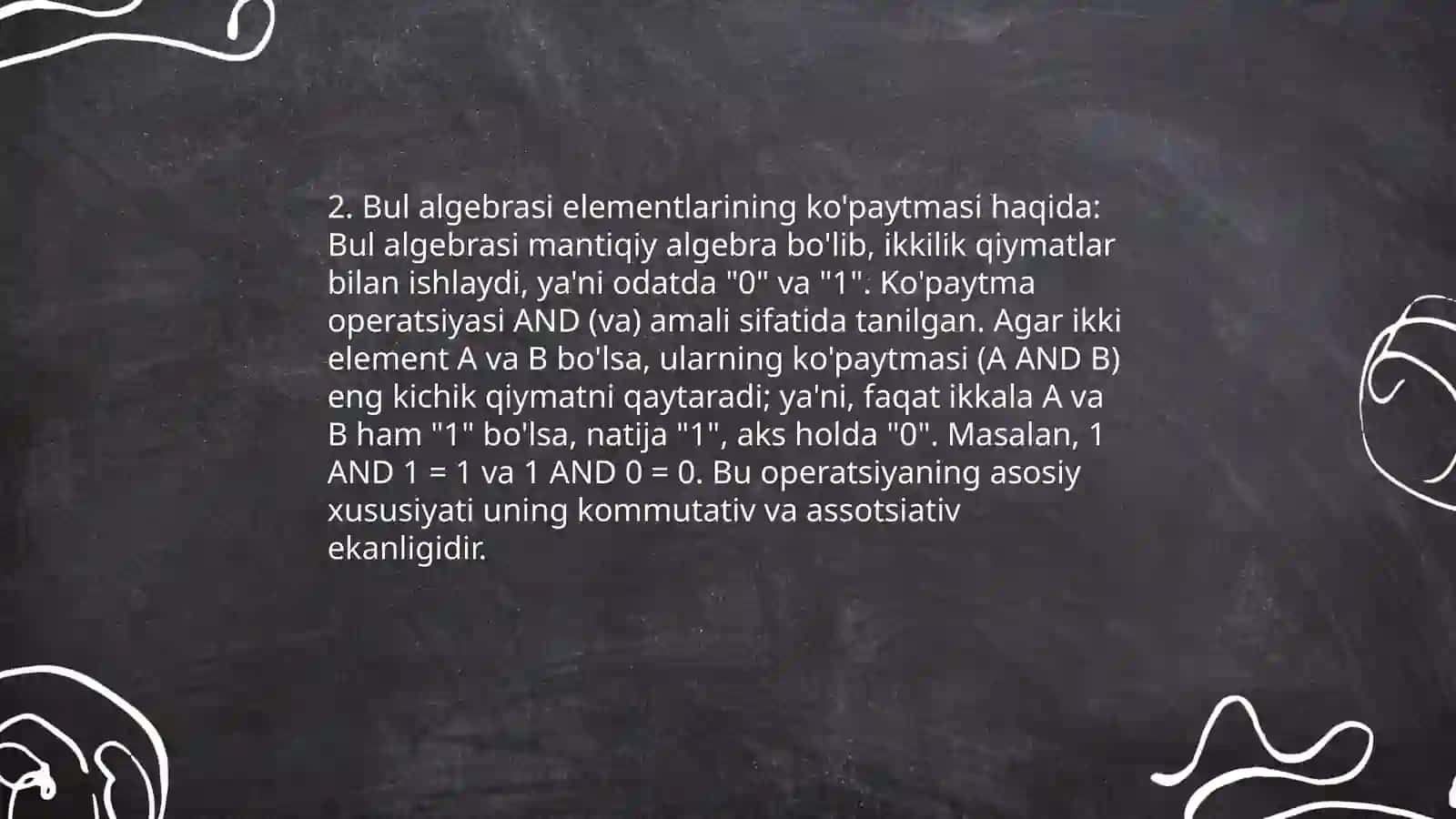 Bul algebrasi 4