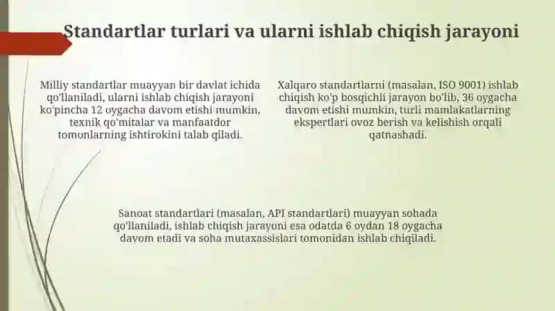 Texnik standartlashtirish: Asosiy tushunchalar va ahamiyati 4