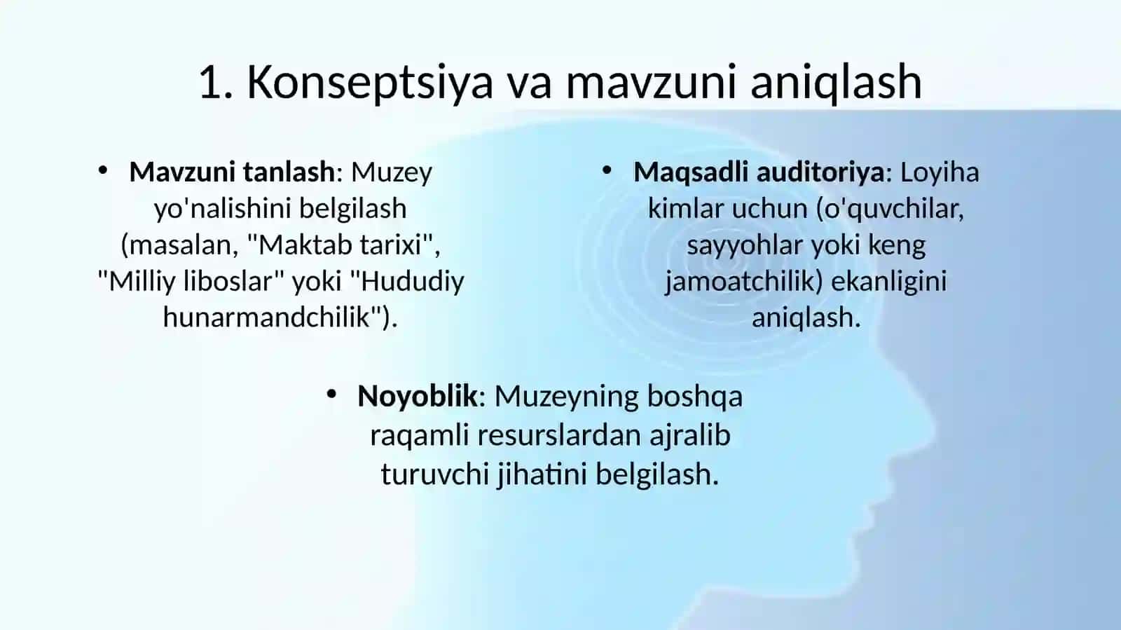 Kichik virtual muzey loyihasini shakllantirish 4
