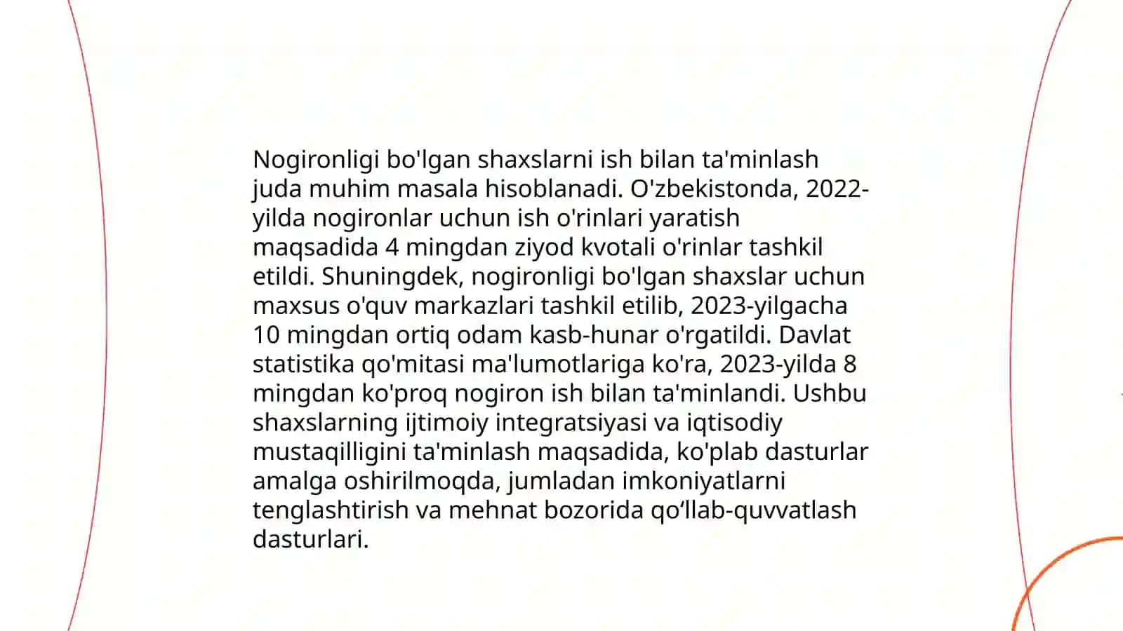 Nogironlik uchun inklyuziv xizmatlar 4