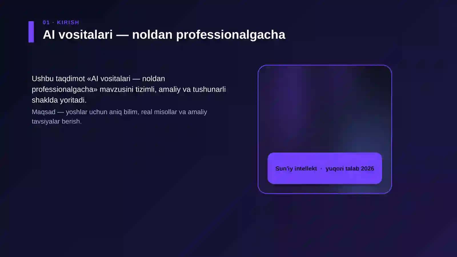 AI vositalari — noldan professionalgacha 4