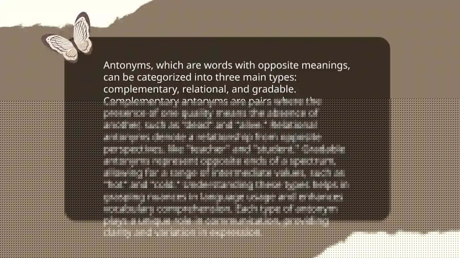 Antonyms 4