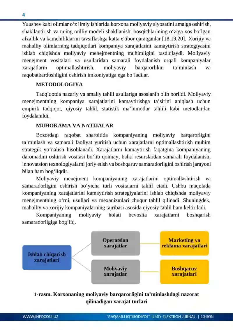 Biznesni Boshqarishda moliyaviy xarajatlarni optimalashtirish 4