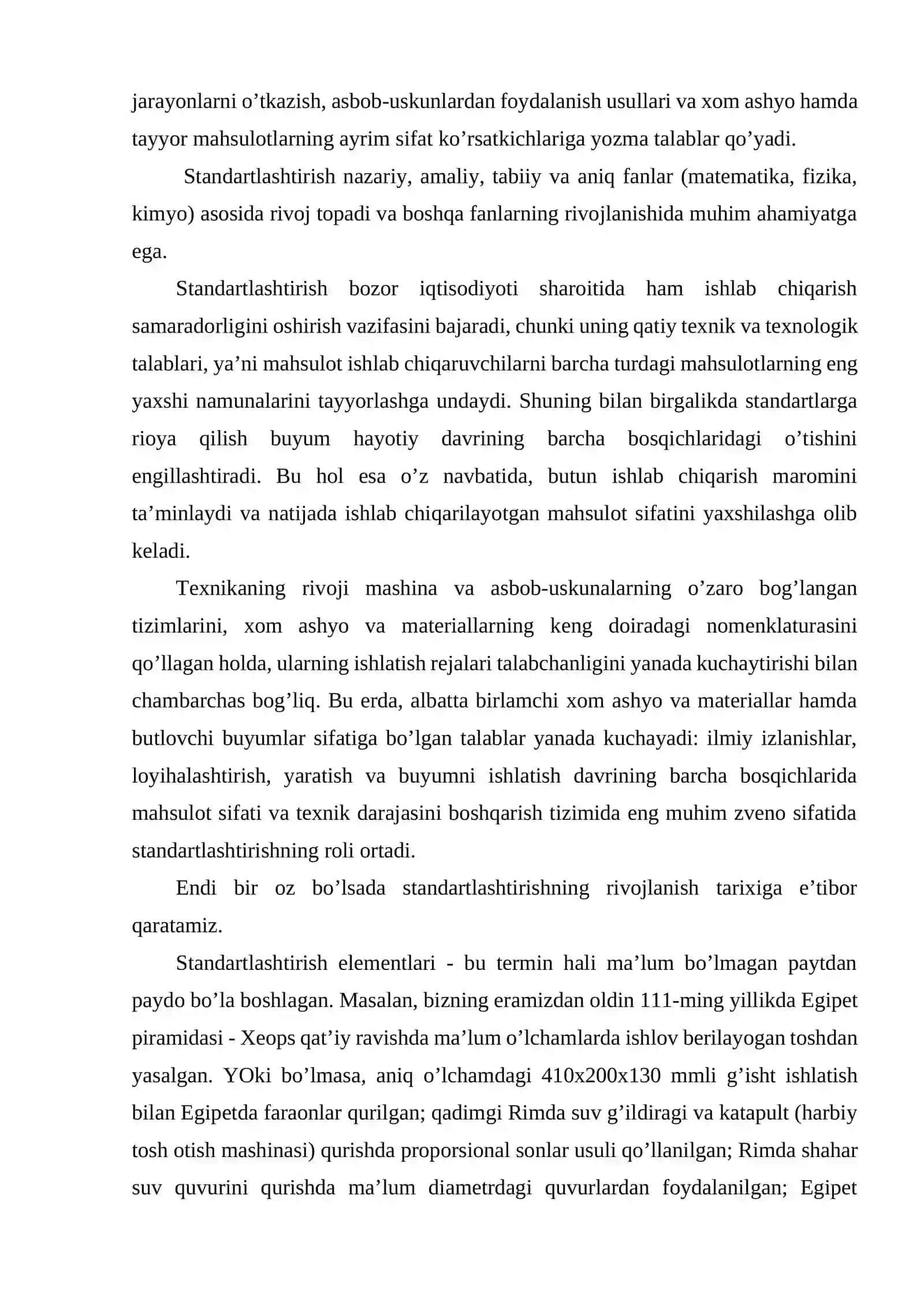 Standartlashtirish va sertifikatlashtirishning O'zbekistonda tashkillashtirilishi 4