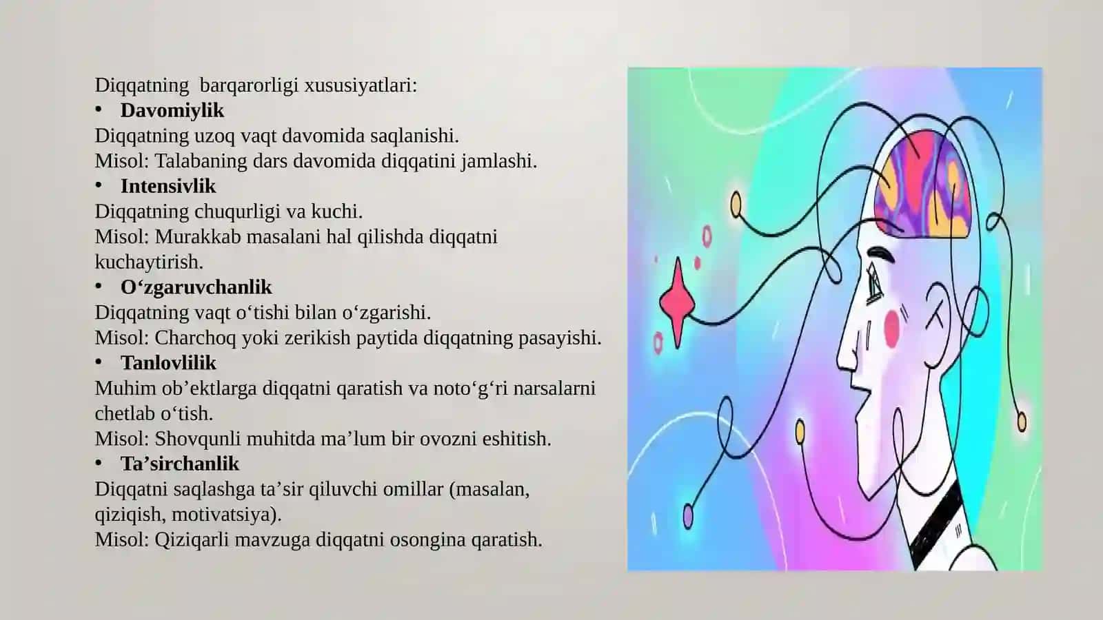 Diqqatning barqarorligini oʻrganish 4