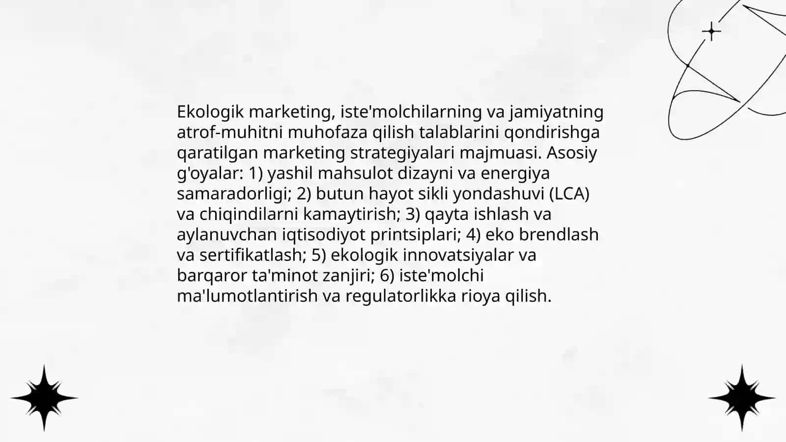 Yuqori texnologiyalar marketingi va ekologik marketing tushunchasi 4
