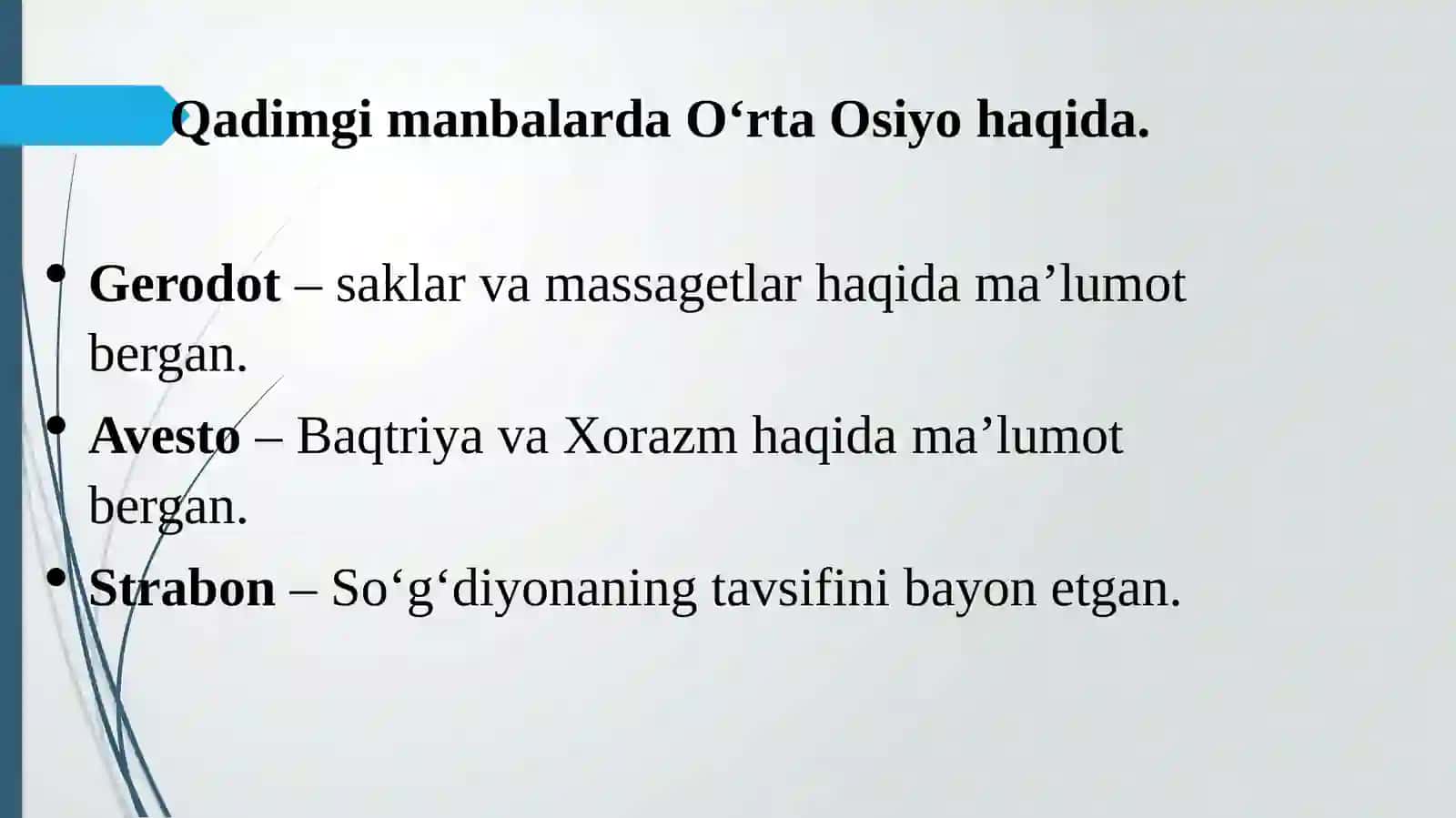 O‘RTA OSIYONING QADIMGI DAVR TARIXIY GEOGRAFIYASI 4