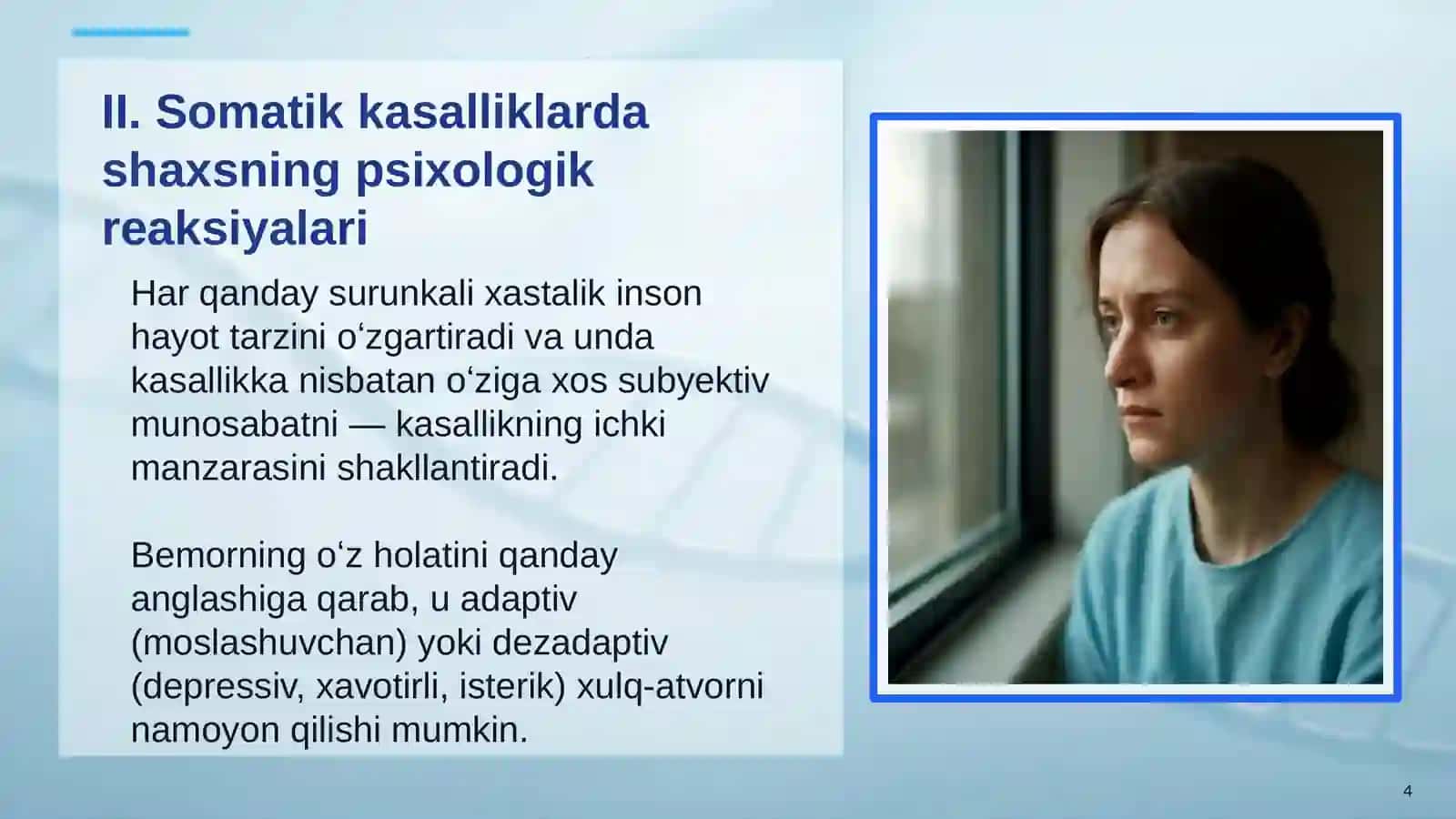 Somatik va qon tomir kasalliklarida ruhiy buzilishlar: psixologik tahlil 4