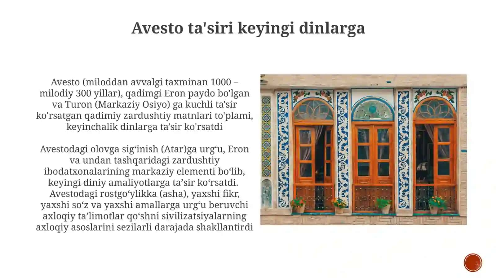 Avestoqadimgiyodgorlik.Zardushtiylik,TuronzaminvaEronzaminxalqlariorasidatarqalishi 4