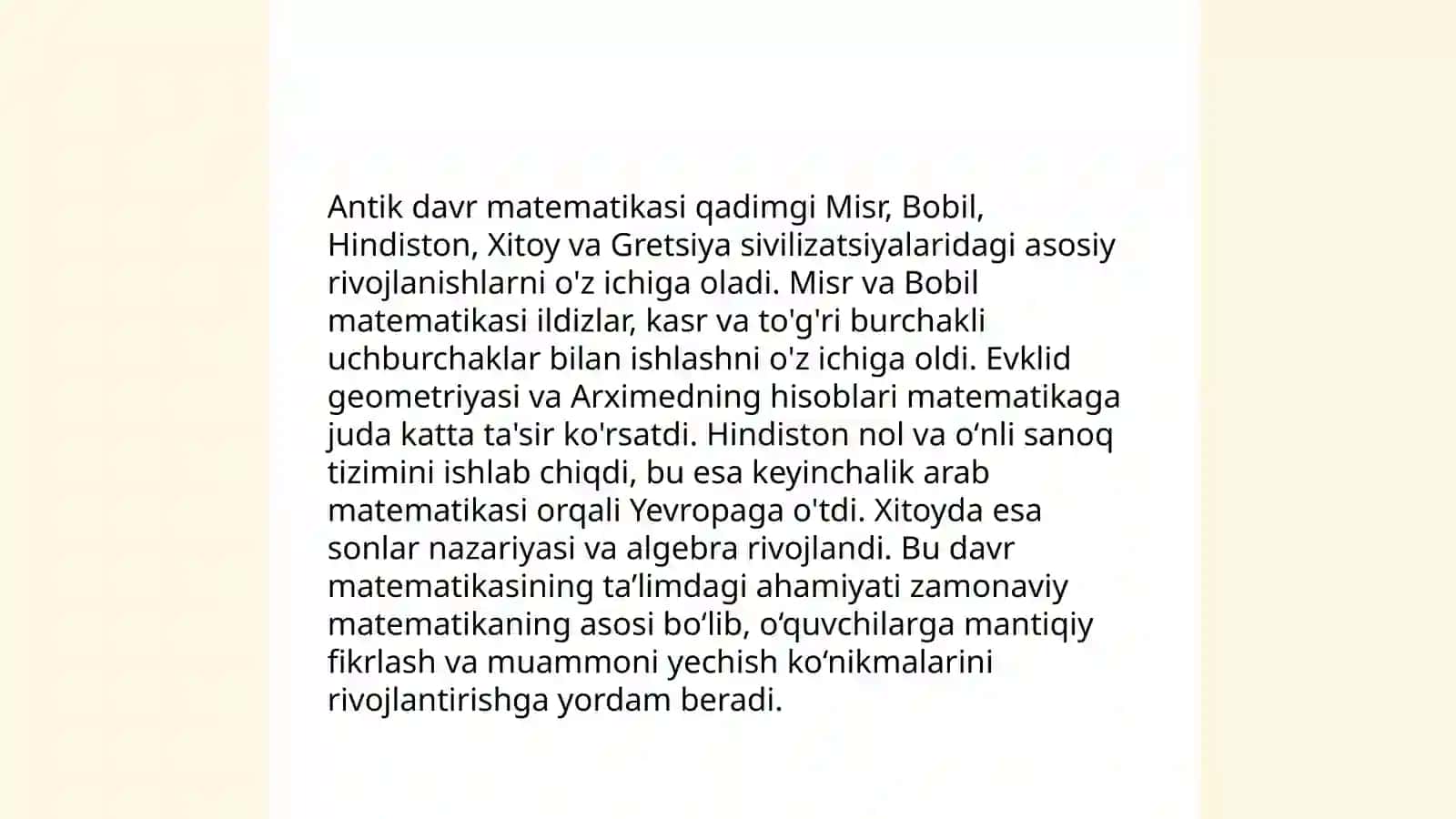 Matematikani oʻrgatishda tarixiy yondashuvlar 4