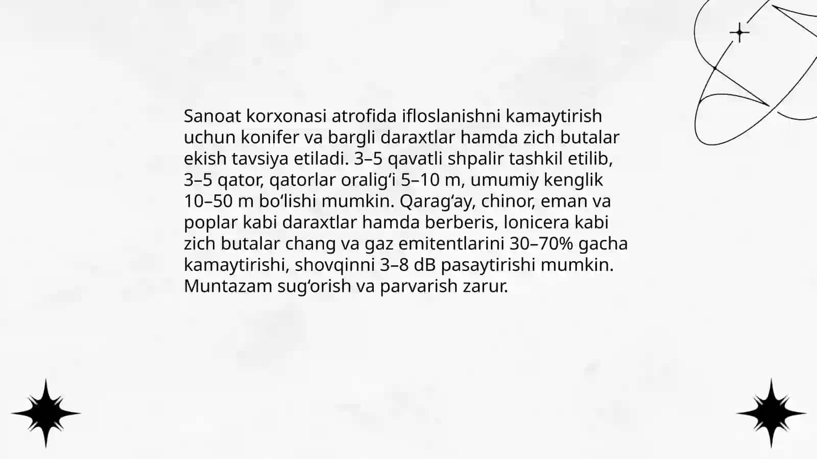 Shahar va sanoat korxonalari atrofini koʻkalamzorlashtirish 4