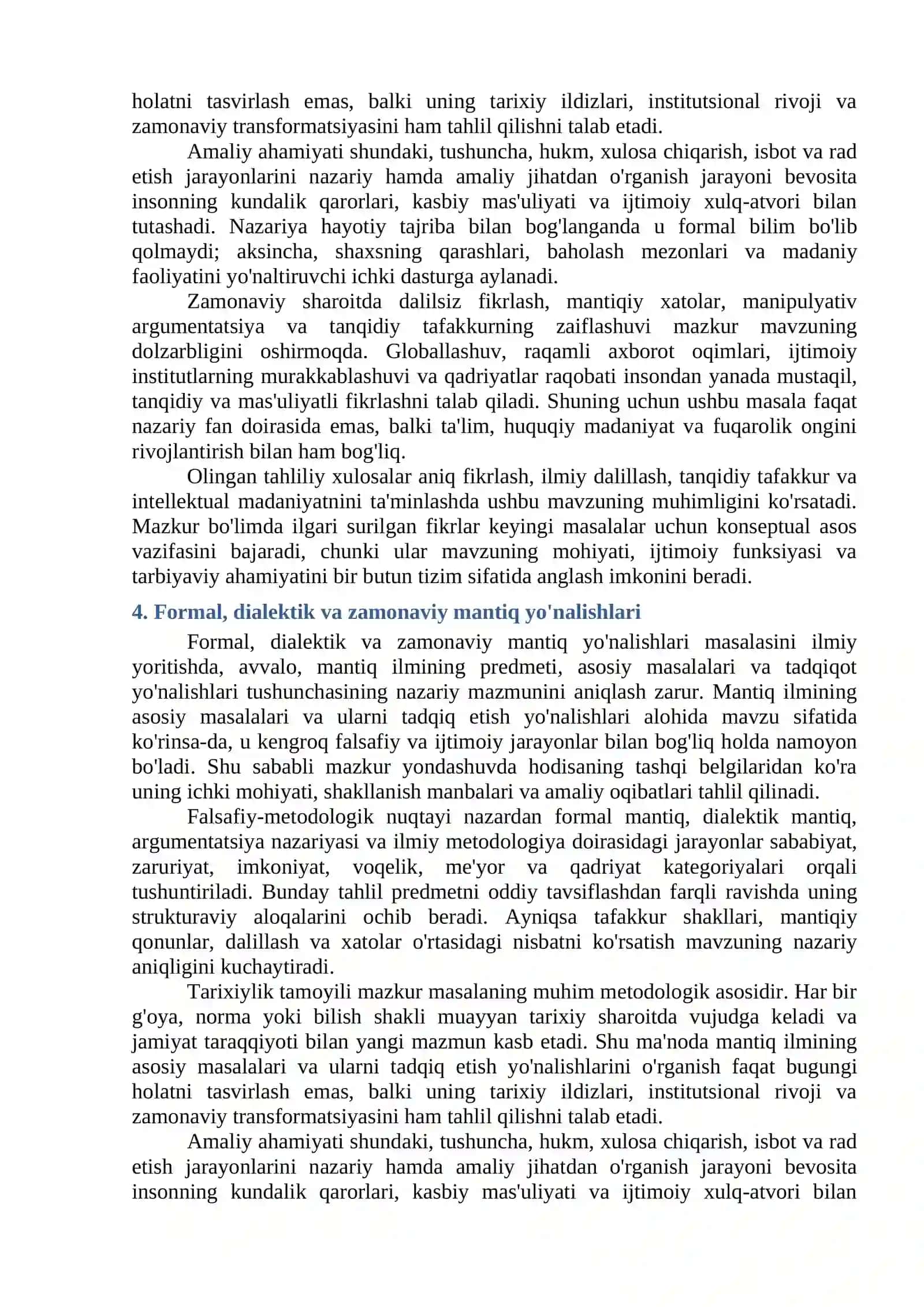 Mantiq ilmining asosiy masalalari va ularni tadqiq etish yo'nalishlari 4