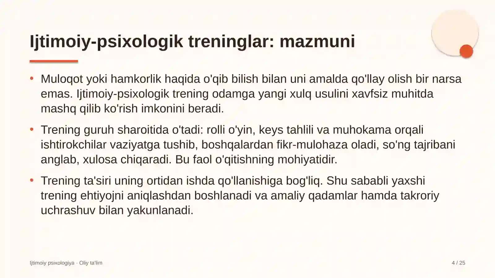 Kriminalistika laboratoriyalarida ijtimoiy-psixologik treninglar 4