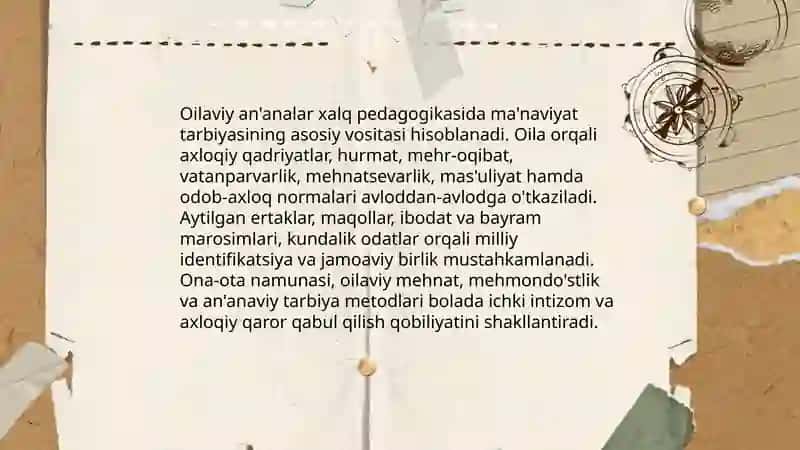 Xalq pedagogikasi va boshqa shaxs manaviyatini shakllantirishdagi roli 4