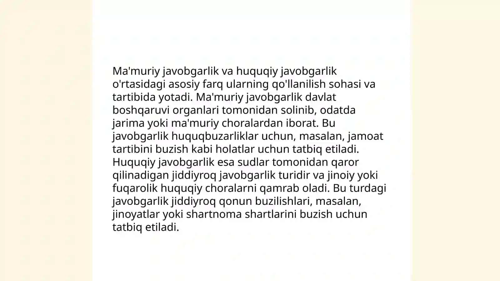 Maʼmuriy javobgarlikni qoʻllash asoslari 4
