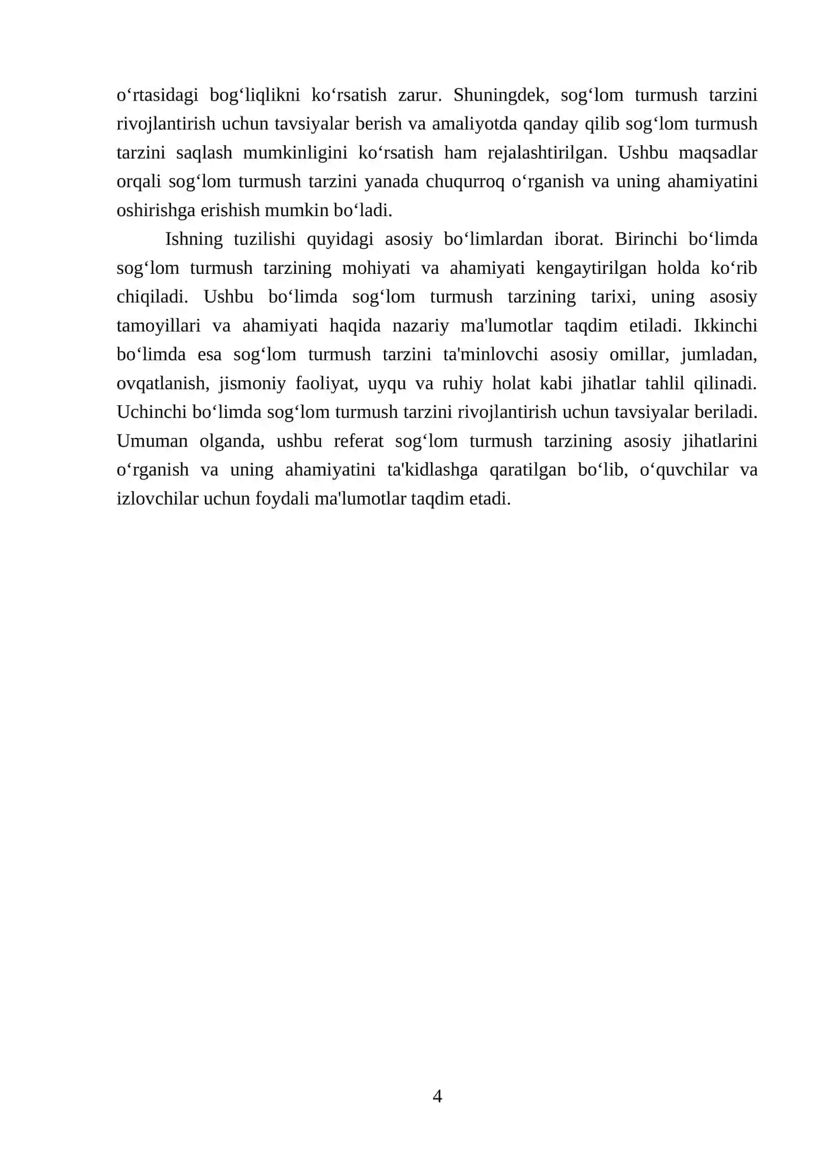 Sogʻlom turmush tarzi va uning tarkibiy qismlari haqida tushuncha 4