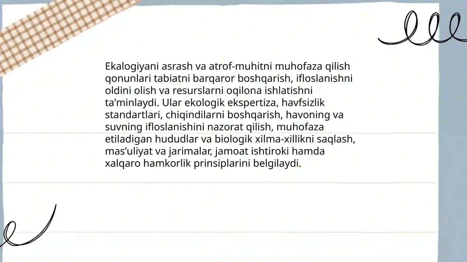 Ekalogiyani asrash 4