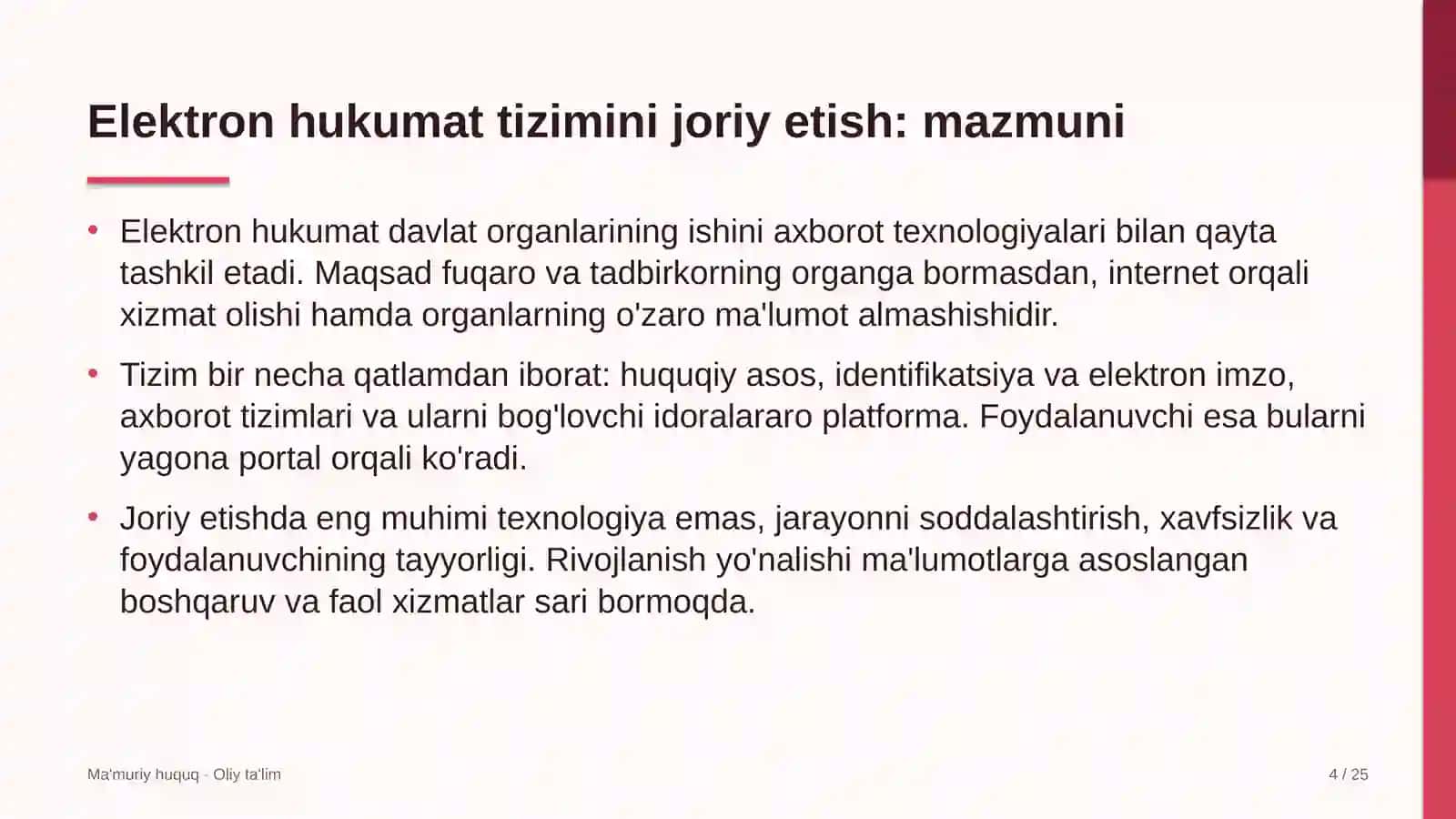 Elektron hukumat tizimini joriy etish: mohiyati 4