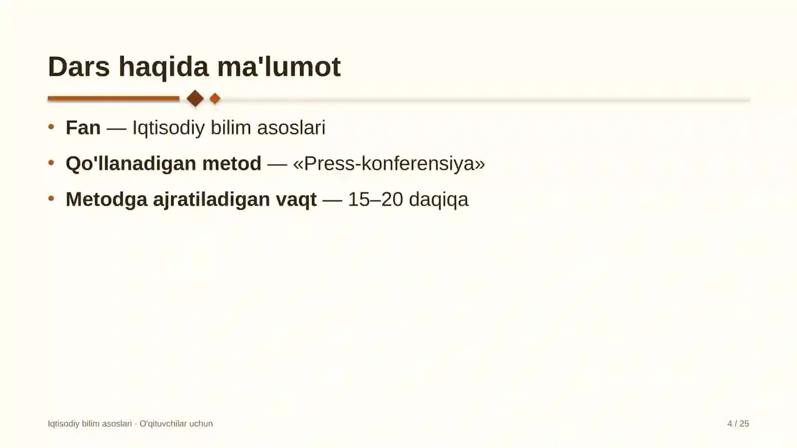 iqtisodiy bilim asoslari darslarida press konferensiya metodidan foydalanish 1442 4