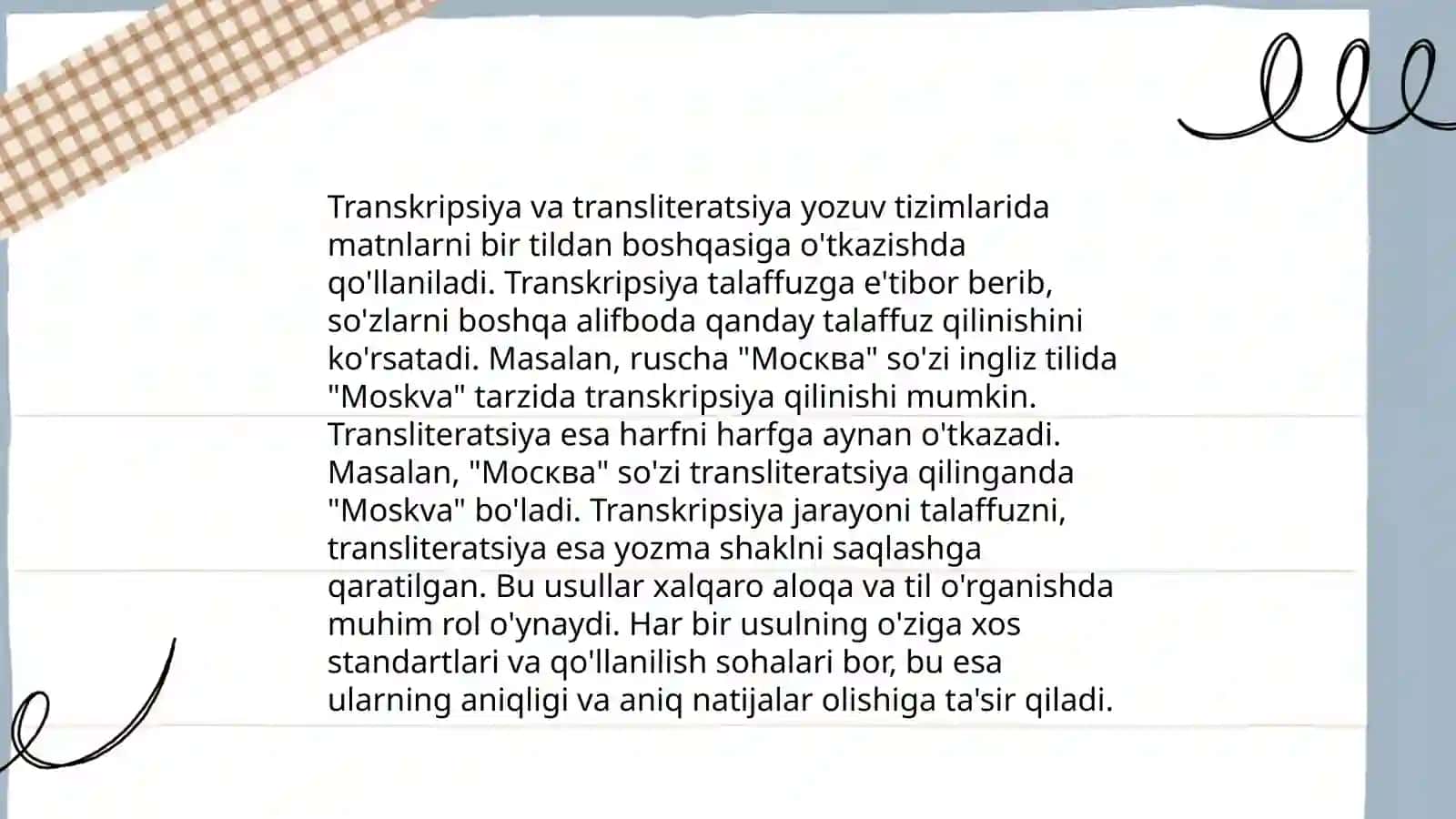 Matn transkripsiyasining asosiy qoidalari 4