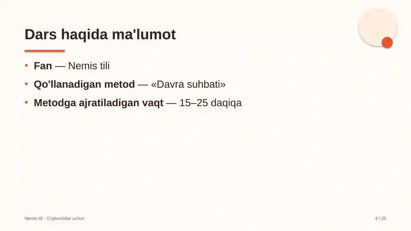nemis tili darslarida davra suhbati metodidan foydalanish 2886 4