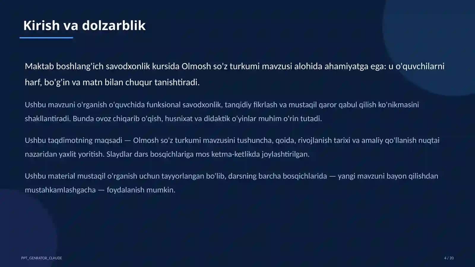 Olmosh so'z turkumi (4-sinf) 4