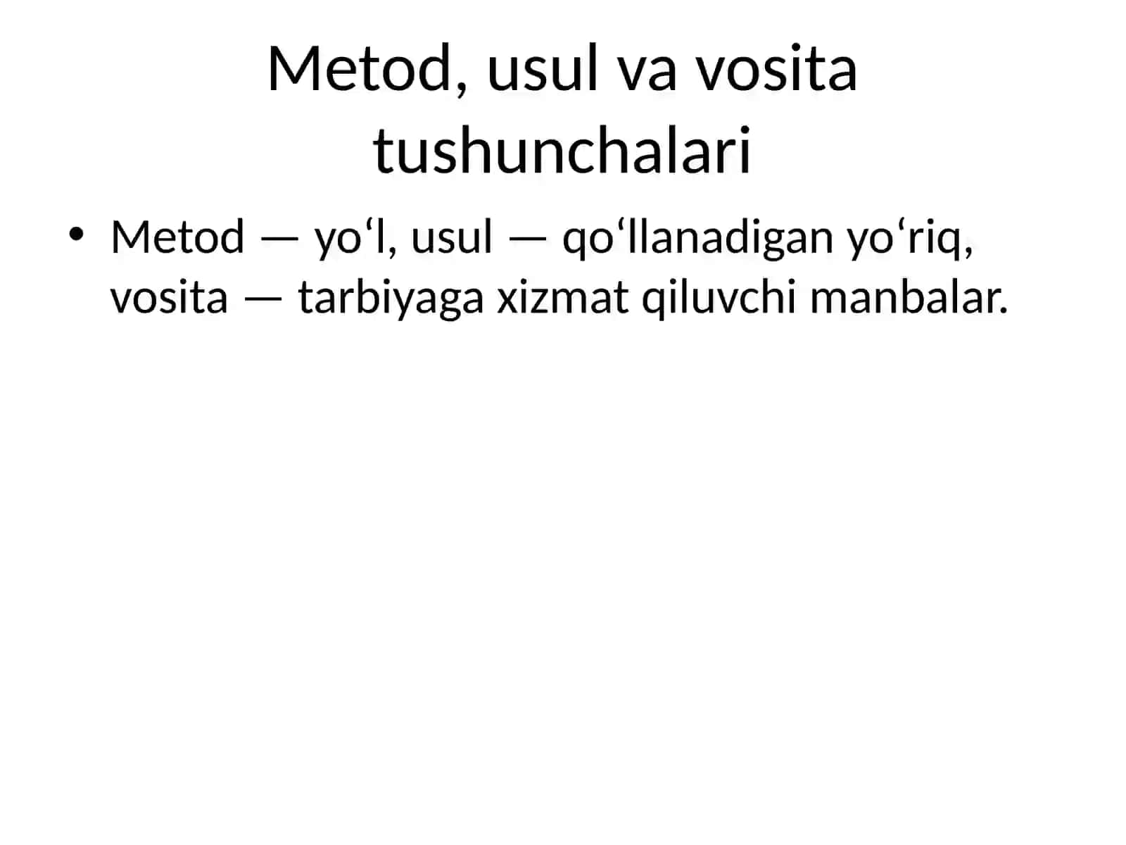 Xalq pedagogikasida yoshlarni tarbiyalashning metod, usul va vositalari 4