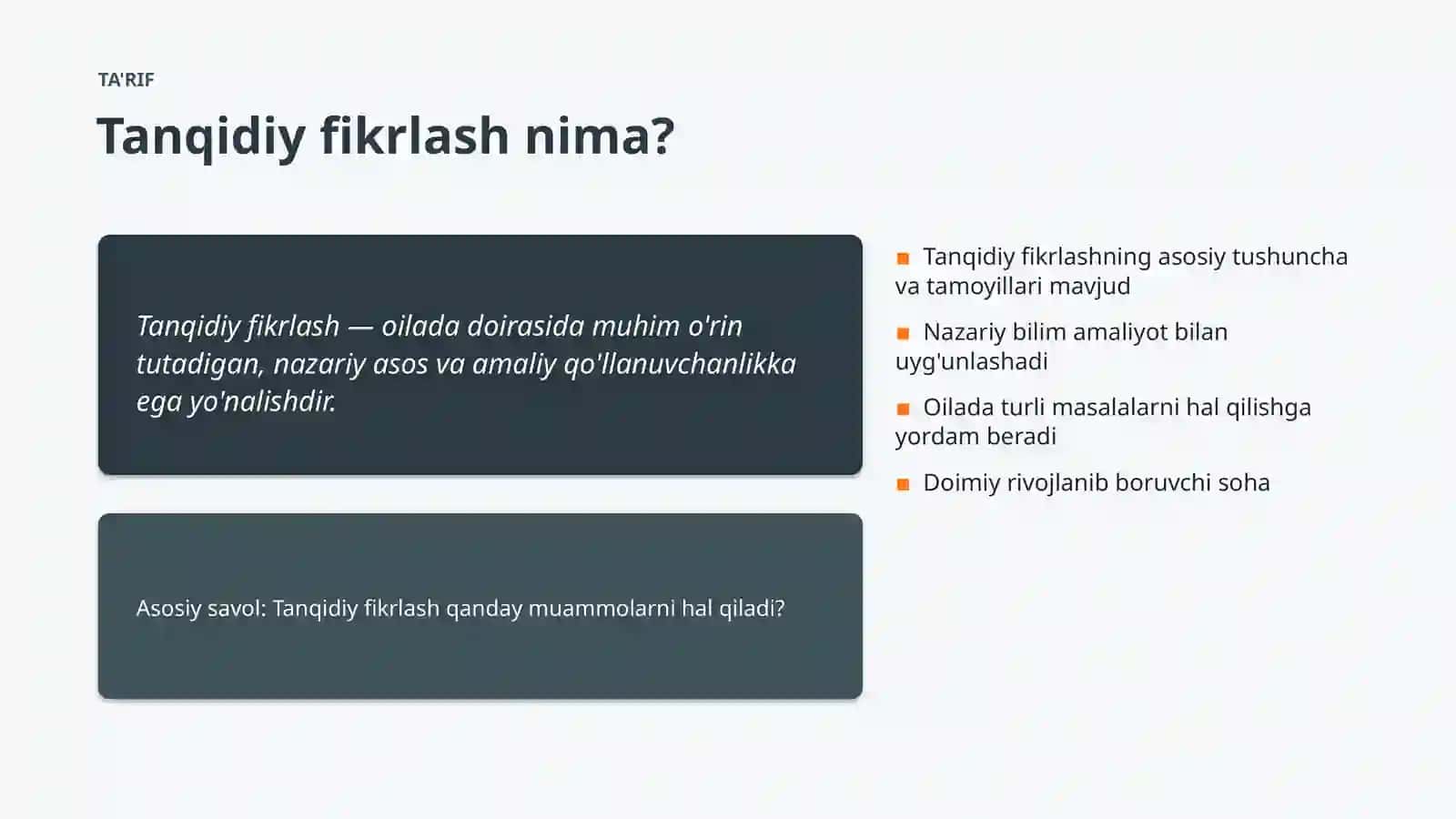 Tanqidiy fikrlash 4