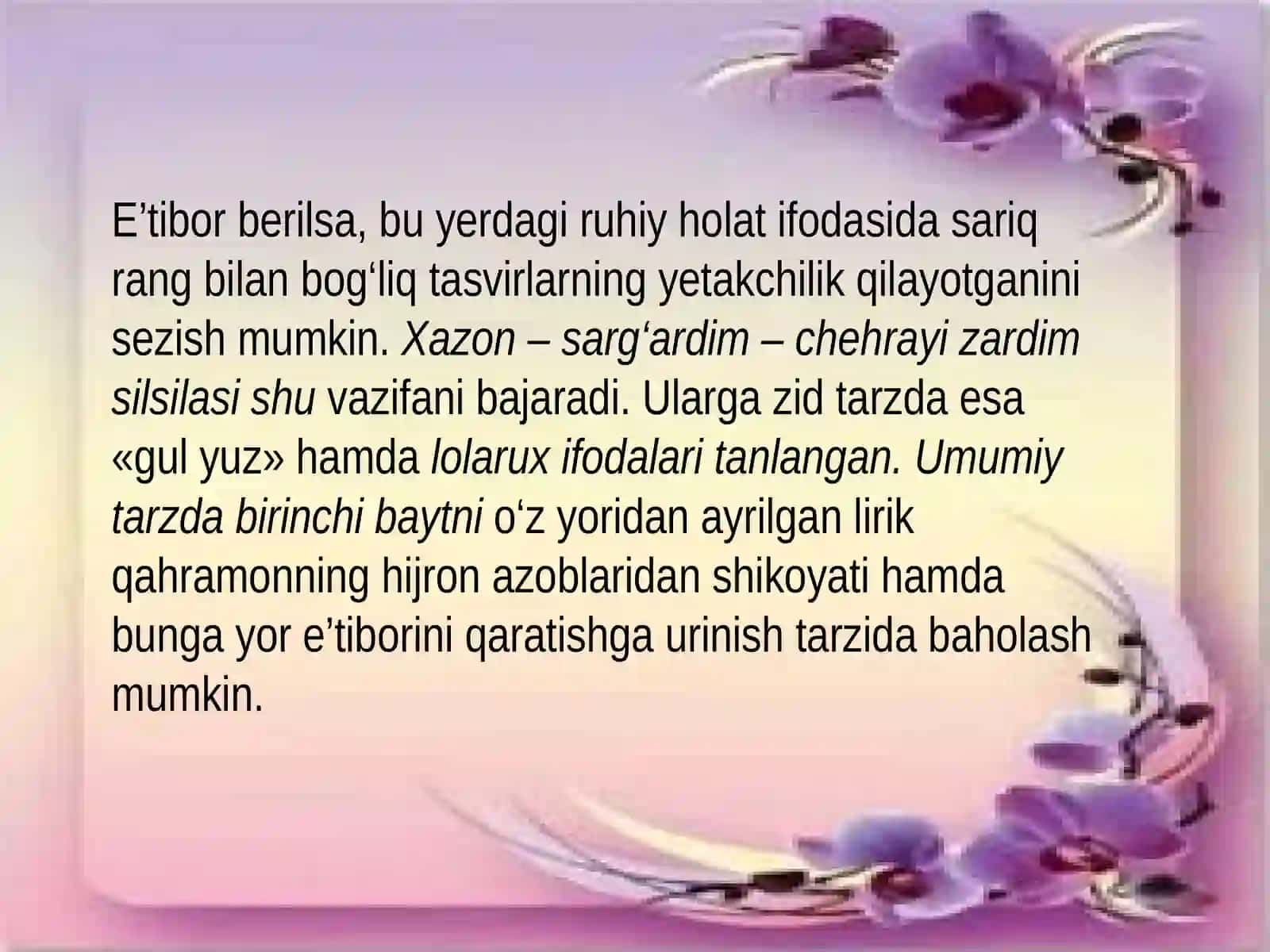Xazon yaprog‘i yanglig‘ gulyuzung hajrida sarg‘ordim 4