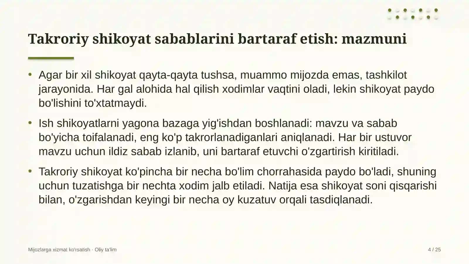 Endokrinologiya dispanserlarida takroriy shikoyat sabablarini bartaraf etish 4