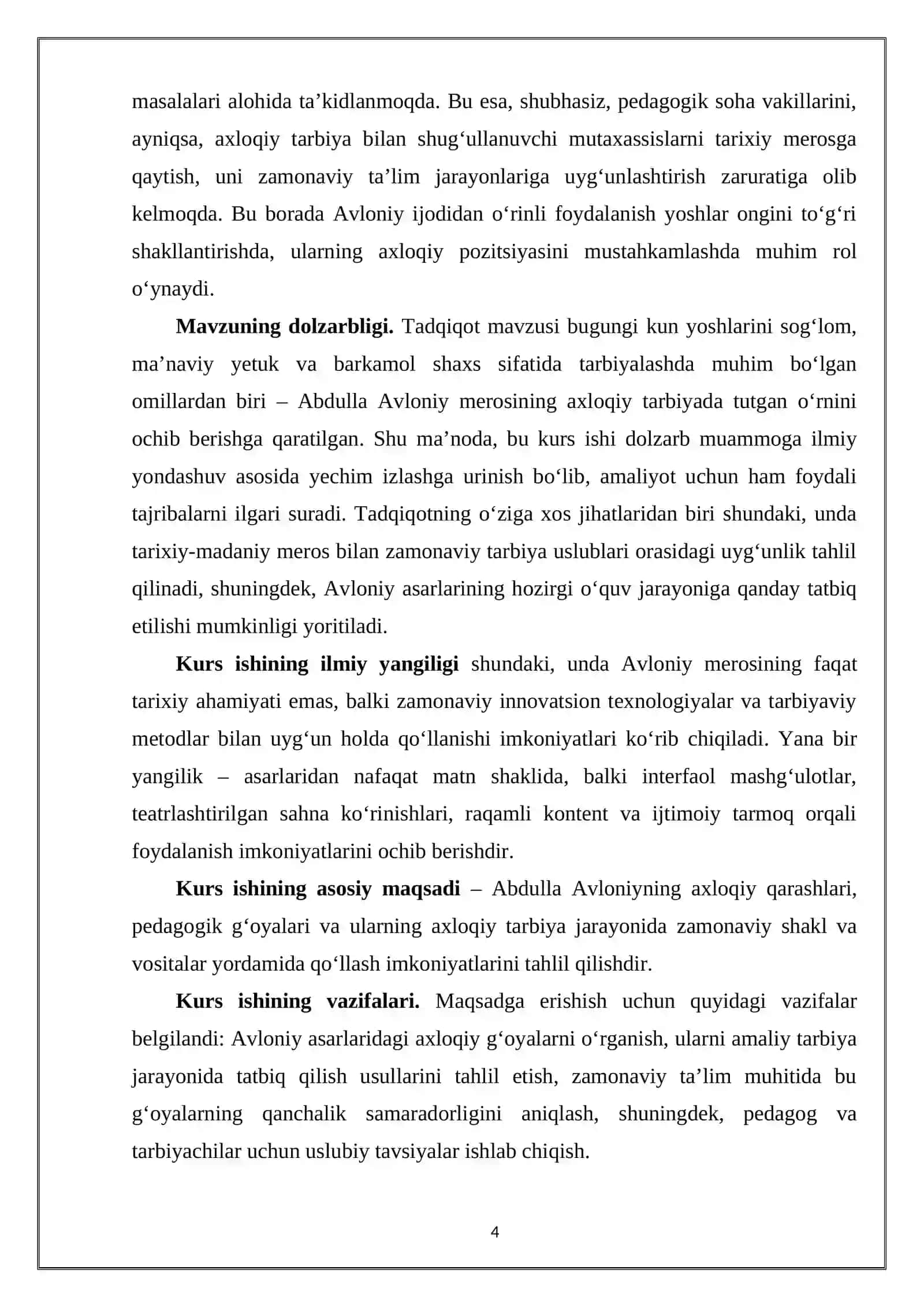 Ahloqiy tarbiya jarayonida Abdulla Avloniy merosidan foydalanish 4