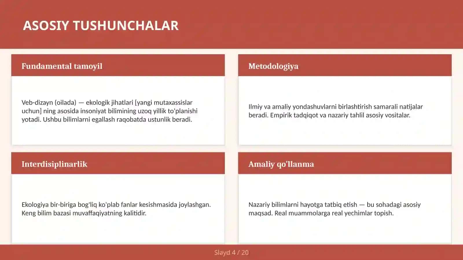 VEB-DIZAYN (OILADA) — EKOLOGIK JIHATLARI [YANGI MUTAXASSISLAR UCHUN] 4