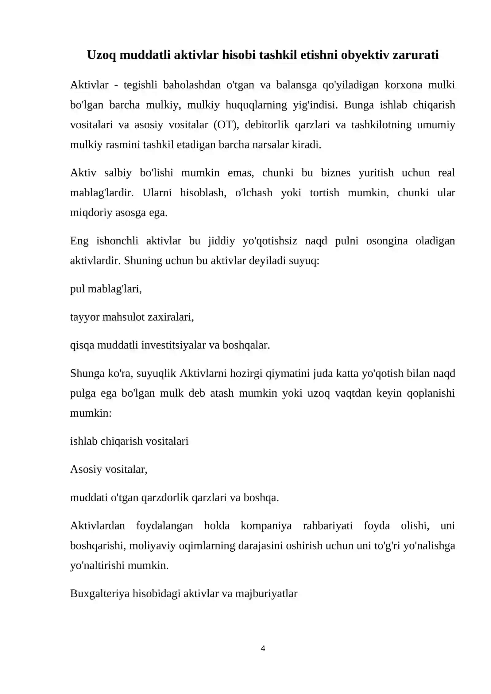 UZOQ MUDDATLI AKTIVLAR HISOBI 4