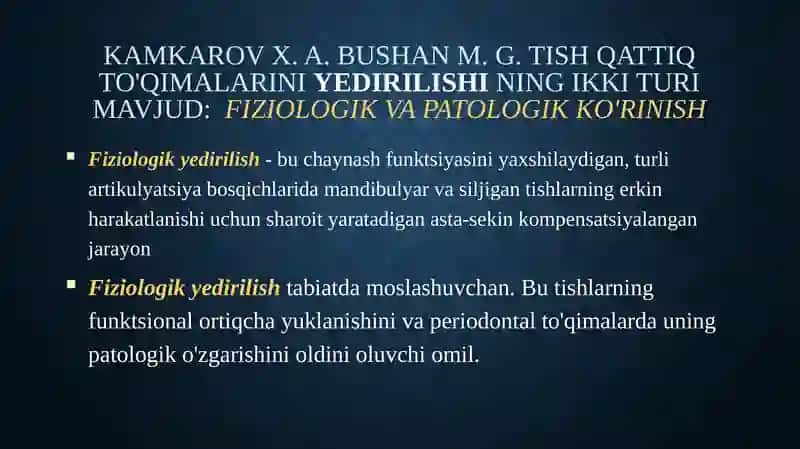 Tish qattiq to'qimalarining patologik yedirilishi 4