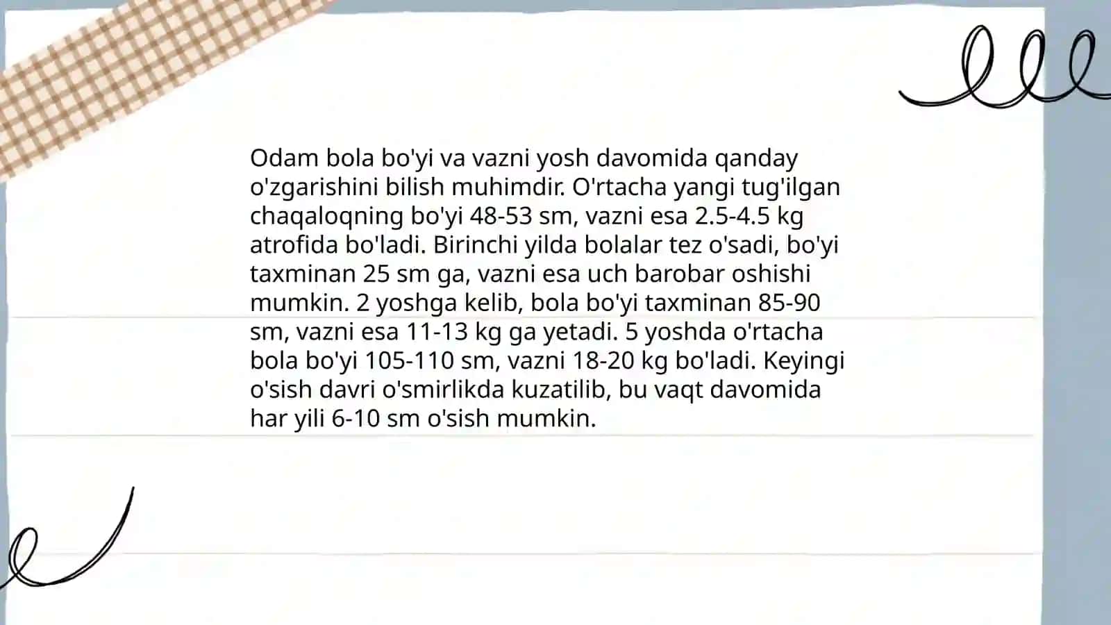 Ilk bolalik davrida jismoniy rivojlanish 4