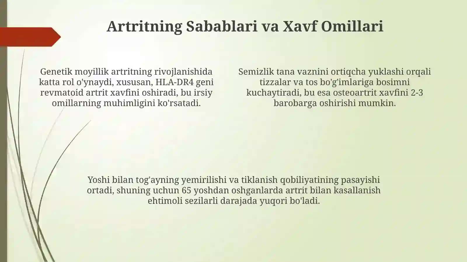 Artrit: Ta'rif va Turlari 4
