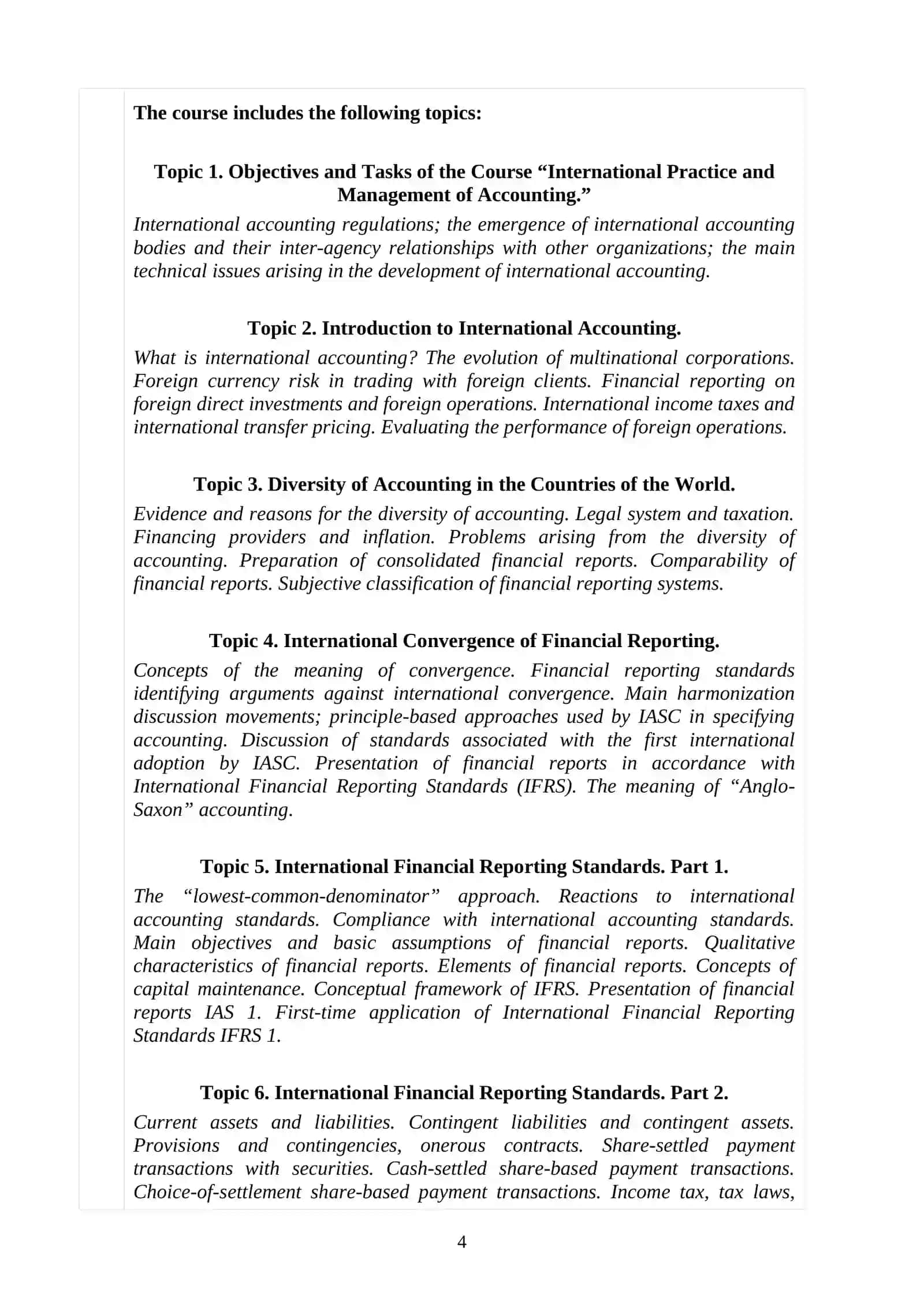 International Practice and Management of Accounting 4