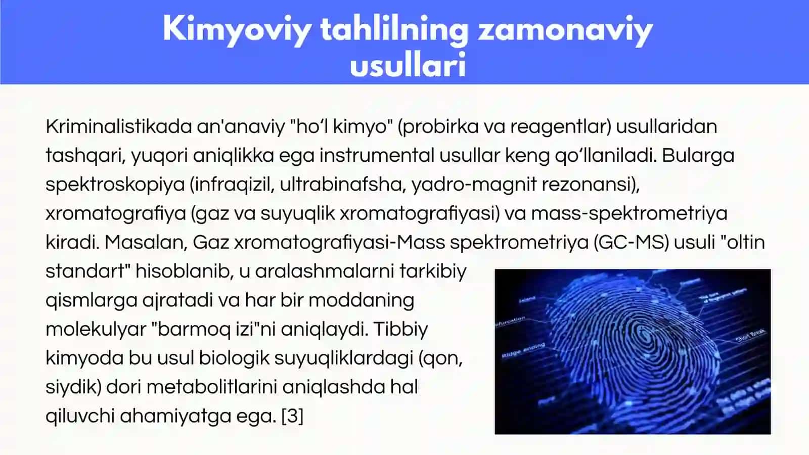KRIMINALISTIKADA KIMYONING O‘RNI 4