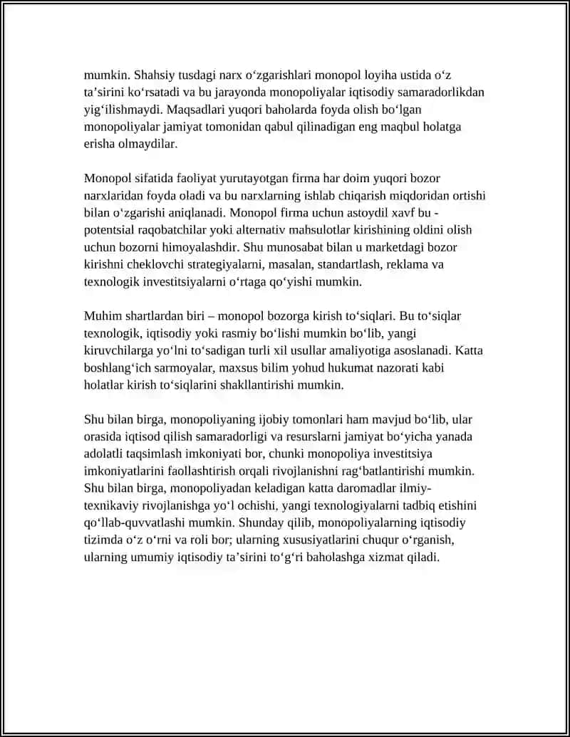 NOMUKAMMAL RAQOBAT BOZORI NAZARIYALARI 4